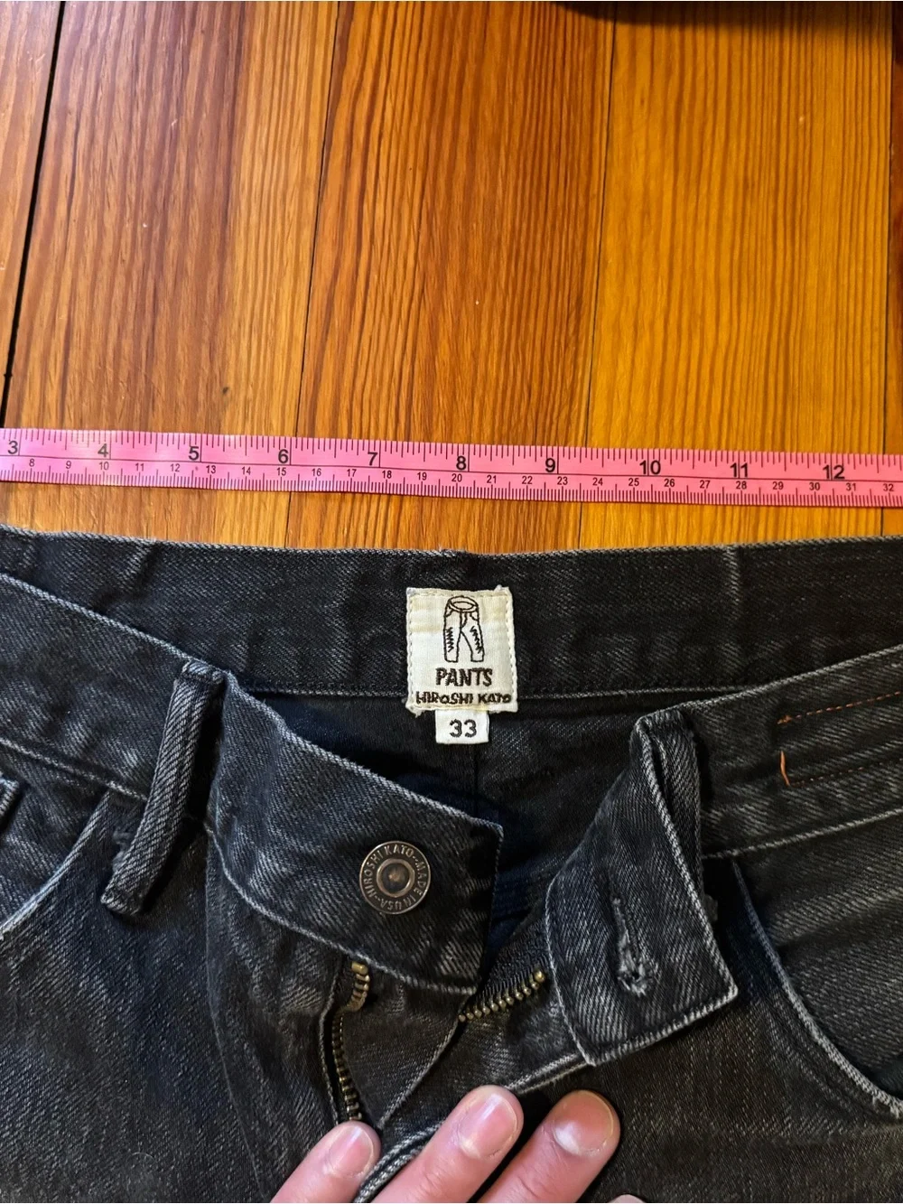 Hiroshi Kato Pen Slim 10.5oz Black Selvedge Denim Heans